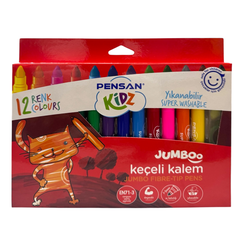 PENSAN JUMBO KEÇELİ KALEM 12 RENK