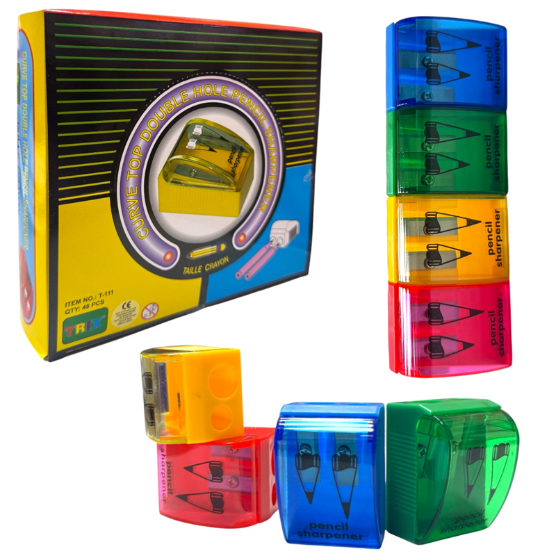 TRİX T-111 ÇİFT GÖZLÜ KALEMTIRAŞ 48Lİ PAKET
