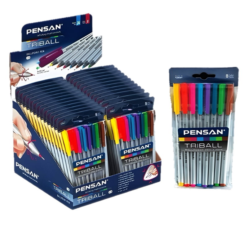 PENSAN TRİBALL 8 RENK SET 24LÜ PAKET
