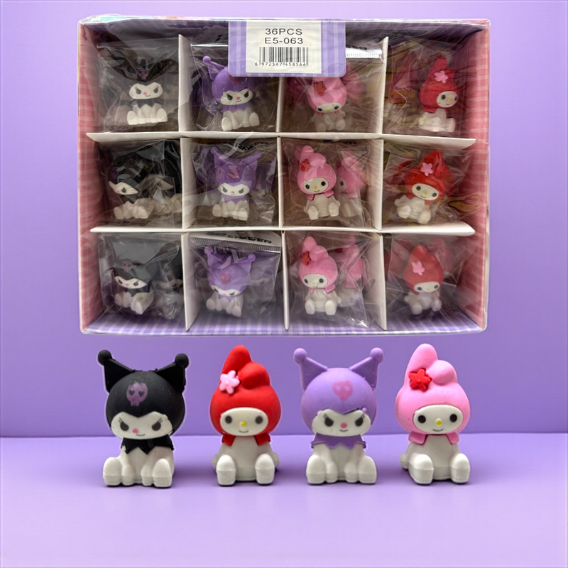 KUROMİ FİGÜRLÜ SİLGİ 36LI PAKET