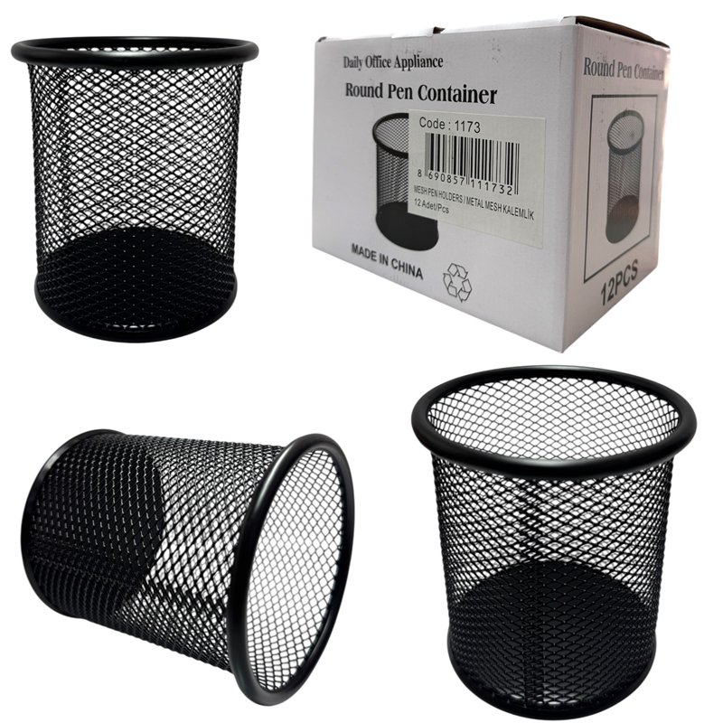 METAL YUVARLAK KALEMLİK 12Lİ PAKET