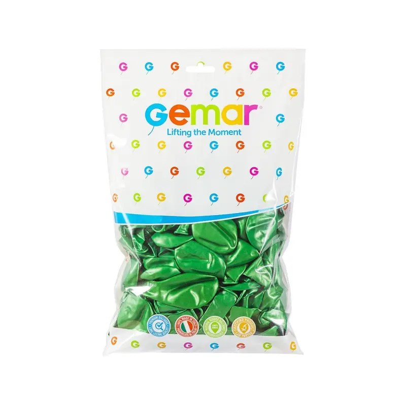 GEMAR KOYU YEŞİL METALİK BALON 100LÜ PAKET