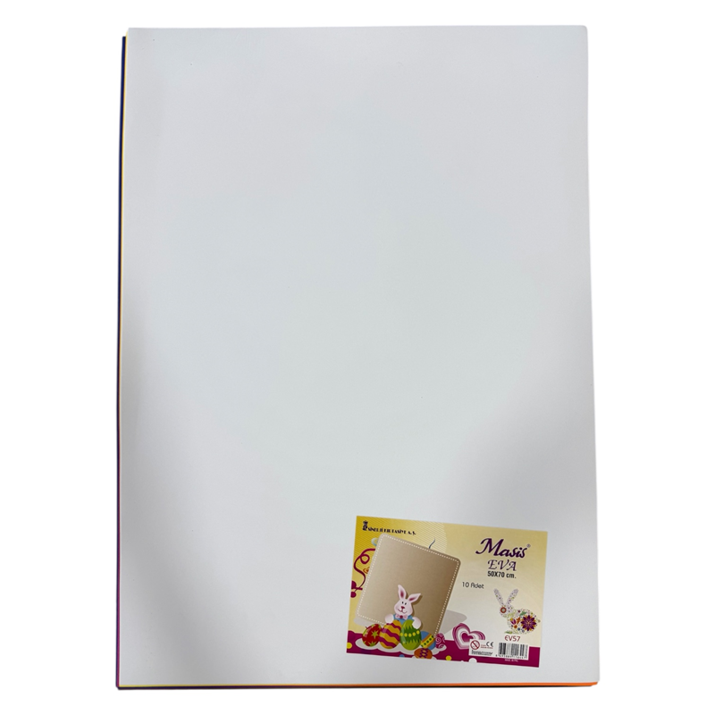 50*70 SİMSİZ YAPIŞKANSIZ EVA 10 RENK 10LU POŞET