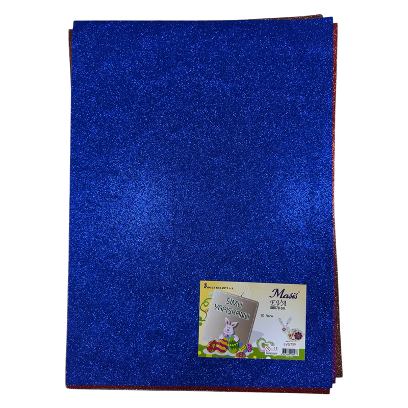 50*70 SİMLİ YAPIŞKANLI EVA 10 RENK 10LU POŞET
