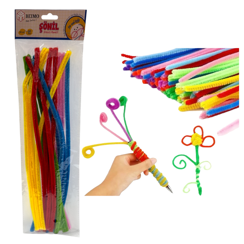 BEİMO SİMSİZ ŞÖNİL 20Lİ POŞET 12Lİ PAKET