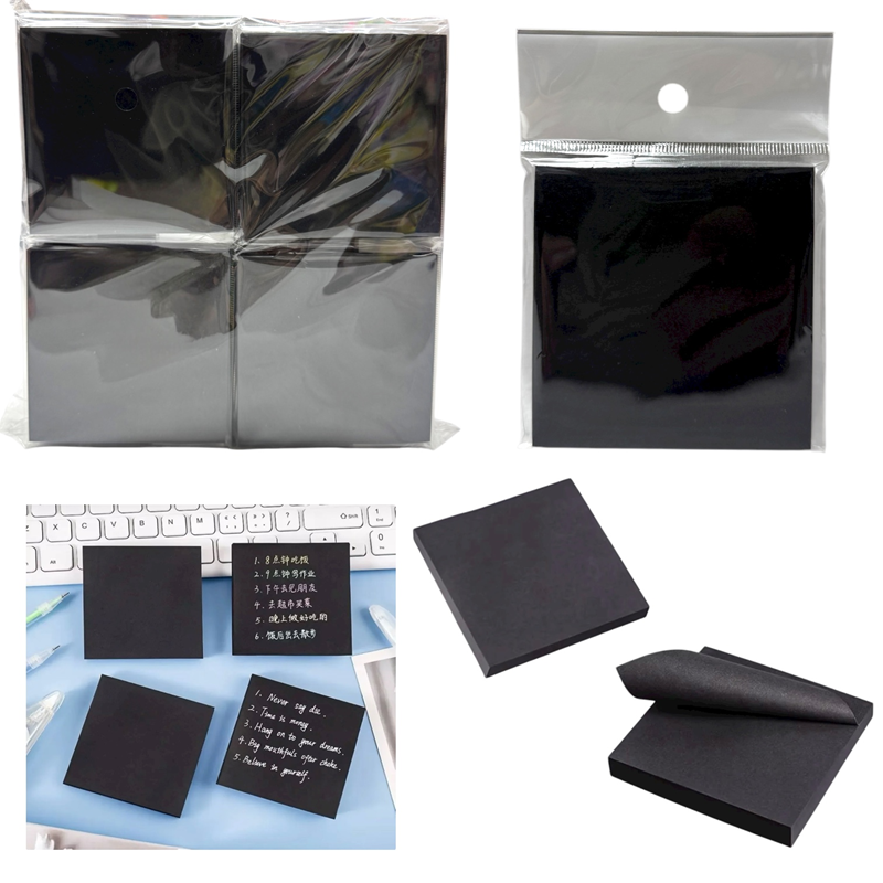 BEİMO SİYAH KARE YAPIŞKANLI POST-İT 24^LÜ PAKET