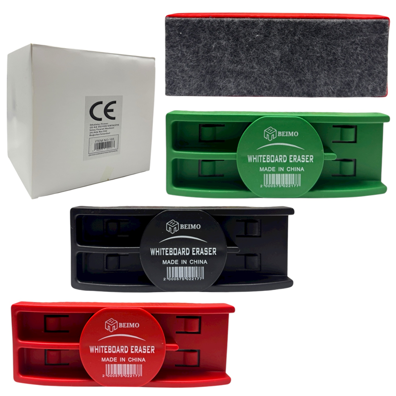 BEİMO KALEMLİ MIKNATISLI TAHTA SİLGİSİ 12Lİ PAKET