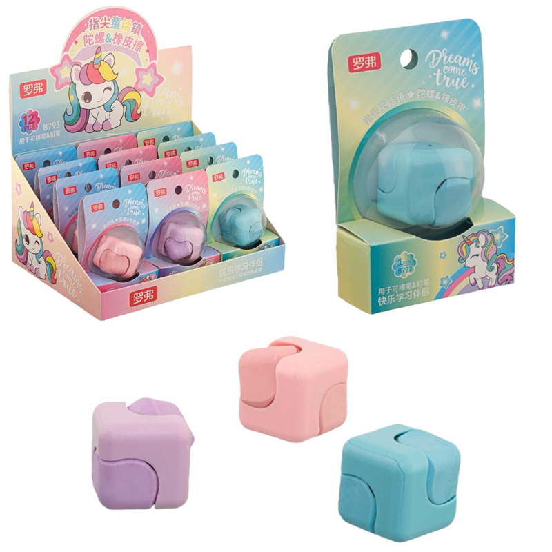 BEİMO UNİCORN DÖNEBİLEN STRES ÇARKLI SİLGİ 12'Lİ PAKET