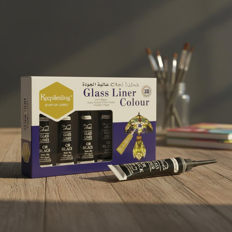 Contour Paste Cam Kontürü Boyası / Siyah Renk 6'Lı Set