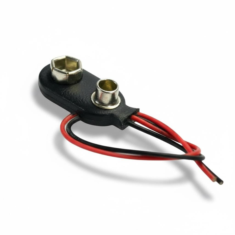 9 Volt Pil Yatağı 100Lü Paket , 9 Volt Pil Başlığı Bağlantı Kablosu