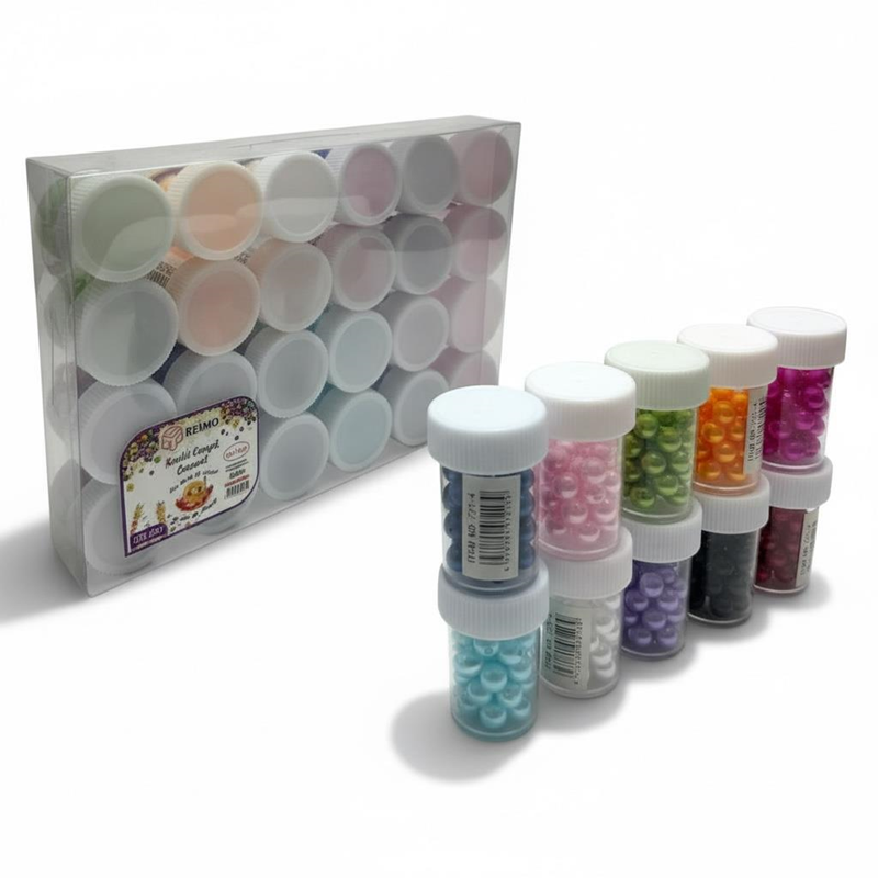 BEİMO RENKLİ KARIŞIK BONCUK 24LÜ PAKET