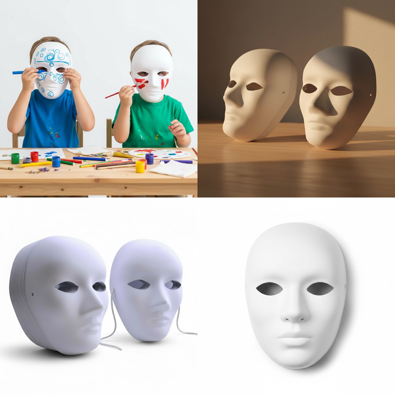 İthal Boyama Maske Büyük Lastikli Ekstra Kaliteli 20'Li Paket %100 Pamuk