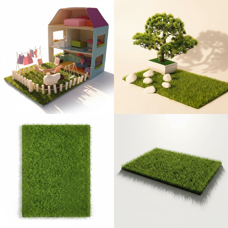 A3 Yapay Çim Maket Tabakası 5'Li Set 30*40 Cm , Dekoratif Çim Tabakası , Suni Çim