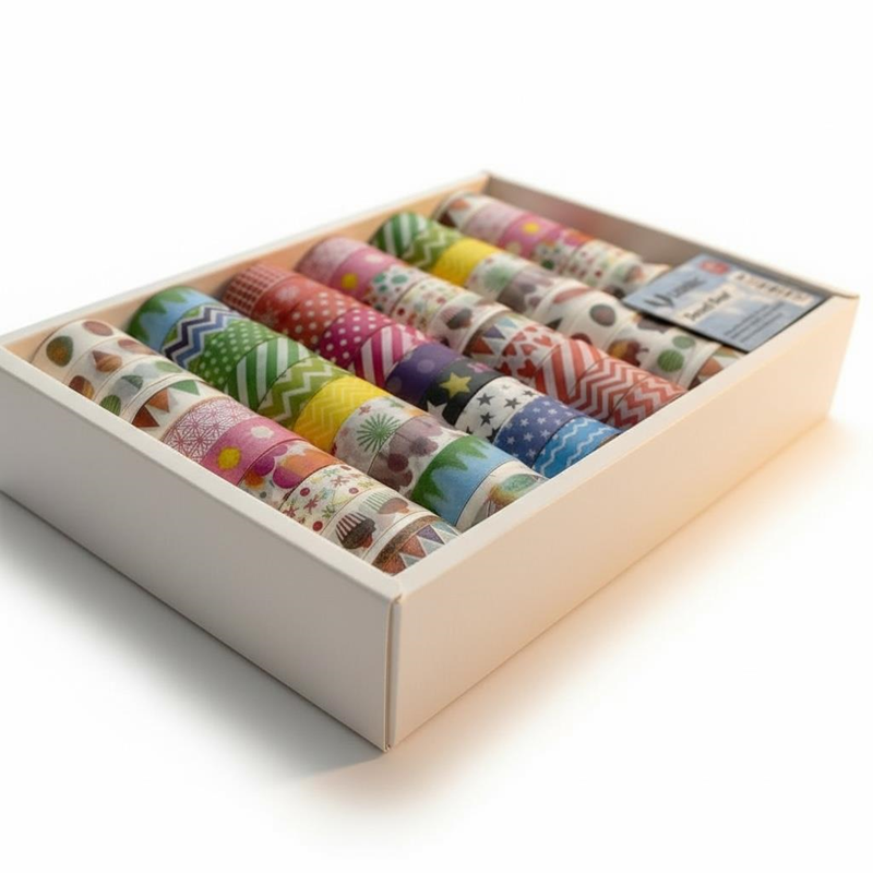 6001-C Desenli Karışık Kağıt Bant 60'Lı Paket 6001-C Desenli Karışık Kağıt Bant 60'Lı Paket