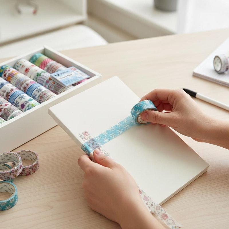 6001-B Desenli Karışık Kağıt Bant 60Lı Paket