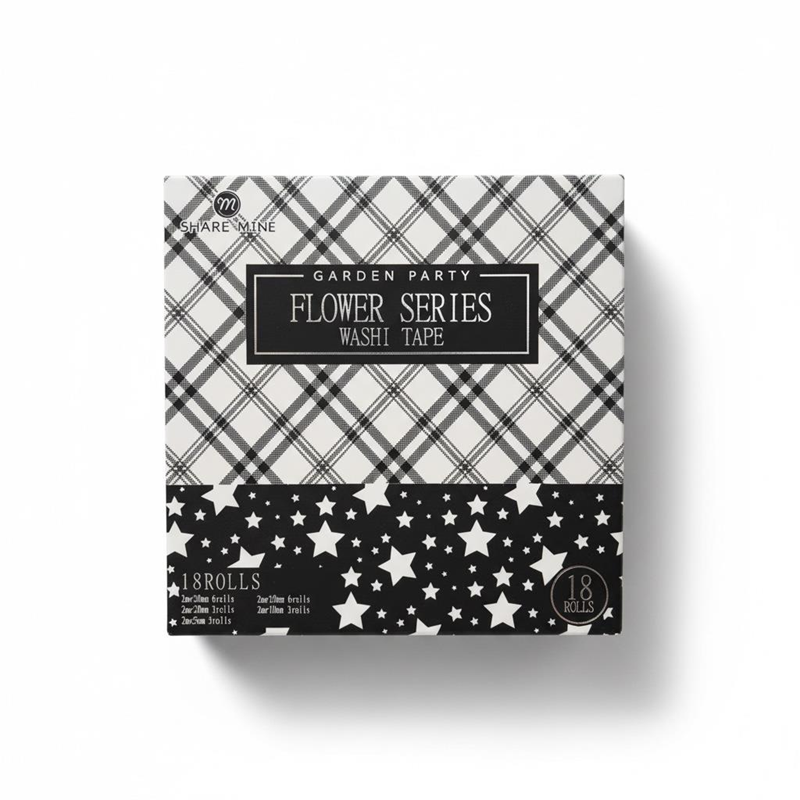 Share Mine Flower Serisi Desenli Kutulu Bant 18Li Set
