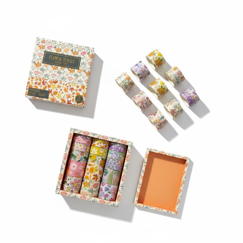 Garden Party Flower Serisi Desenli Kutulu Bant 18'Li Paket
