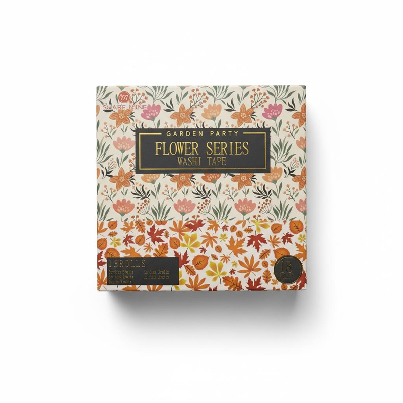Garden Party Flower Serisi Desenli Kutulu Bant 18Li Paket