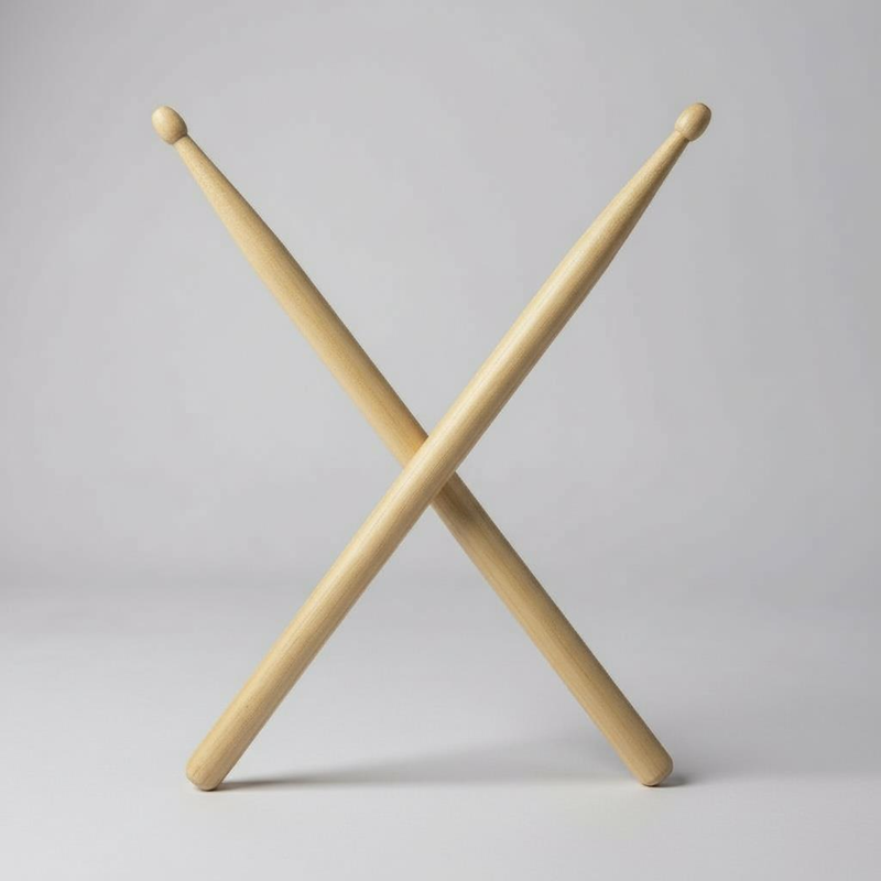 Ahşap Ritim Çubuğu Kalın 30 Cm Tokmaklı 1 Çift