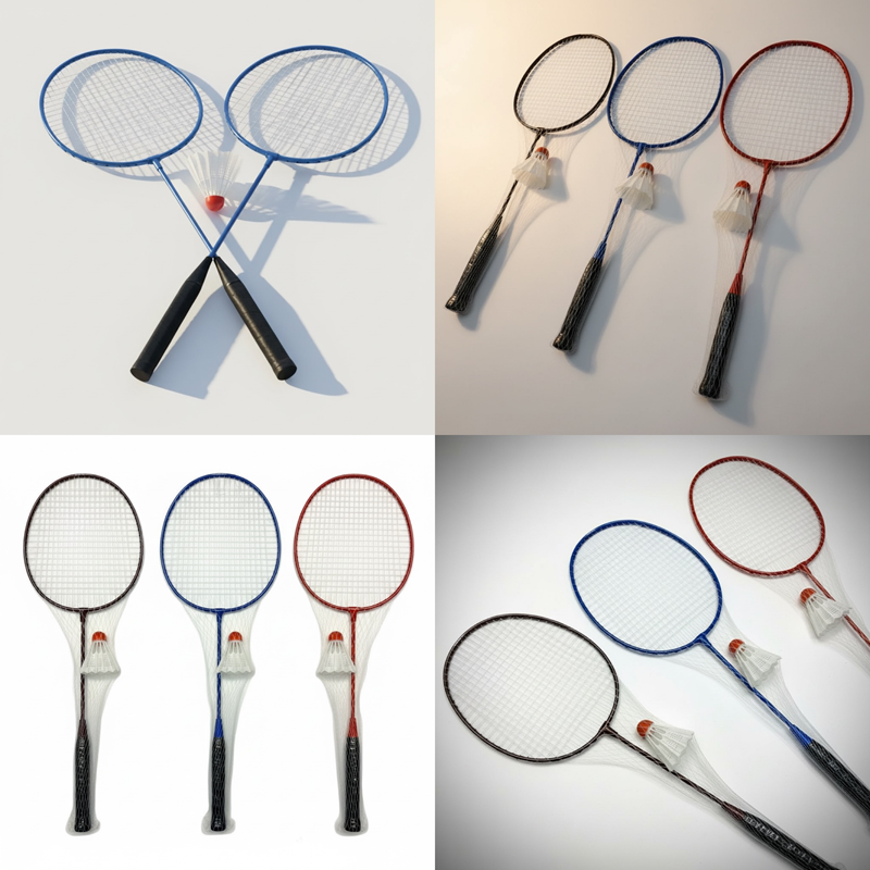 Badminton Raket Seti Çiftli