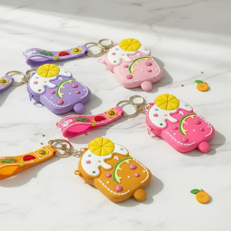 Dondurma Modeli Silikon Cüzdan Anahtarlık 7*10 Cm