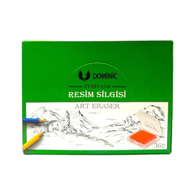 DOMİNİC KUTULU KILIFLI HAMUR SİLGİ 36LI PAKET
