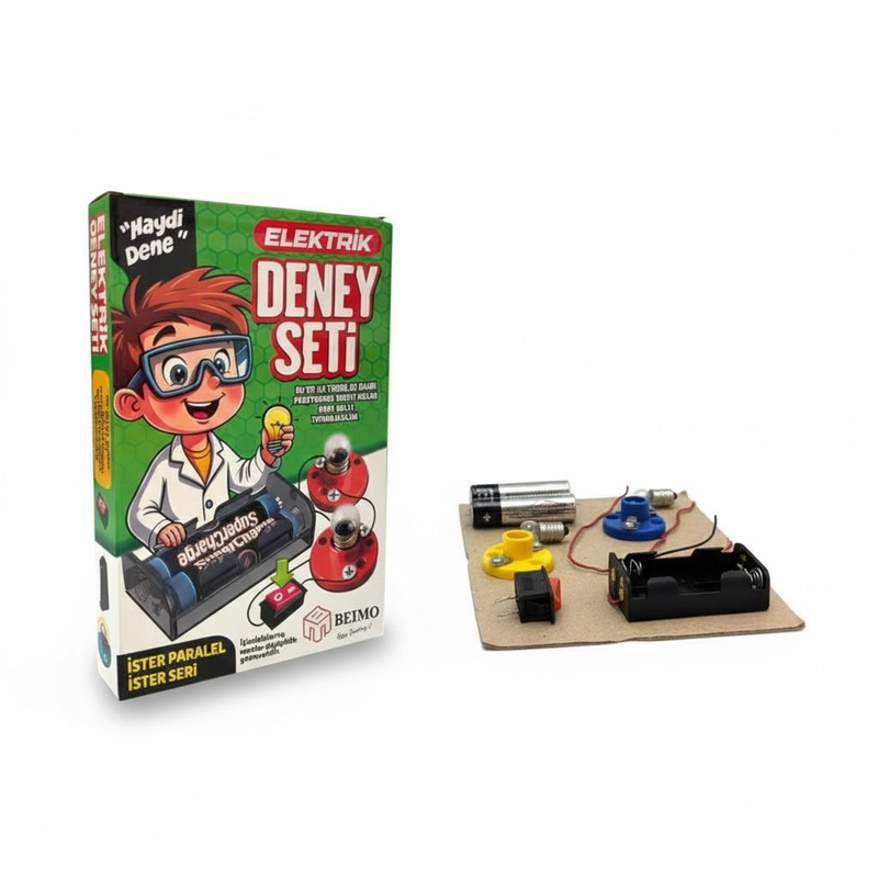BEİMO KUTULU LÜKS ELEKTRİK DENEY SETİ (İSTER PARALEL İSTER SERİ)