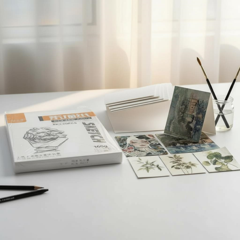 Sulu Boya Eskiz Kağıdı 35*50 Cm 160 Gr %100 Pamuk Sayfa 20Li Paket