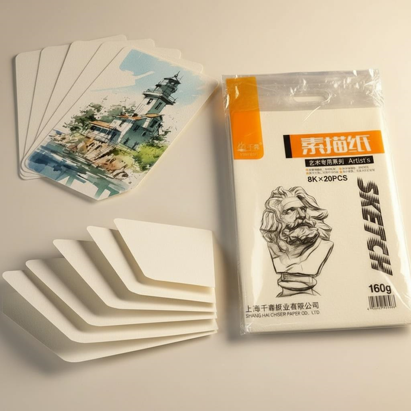 Sulu Boya Eskiz Kağıdı 25*35 Cm 160 Gr %100 Pamuk Sayfa 20'Li Paket