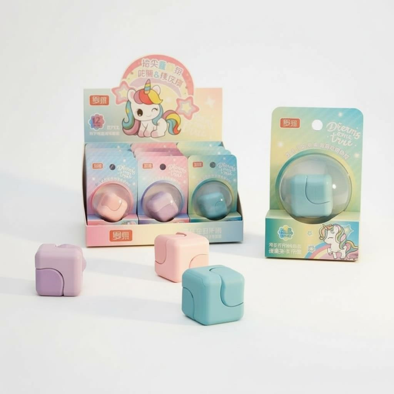 BEİMO UNİCORN DÖNEBİLEN STRES ÇARKLI SİLGİ 12Lİ PAKET