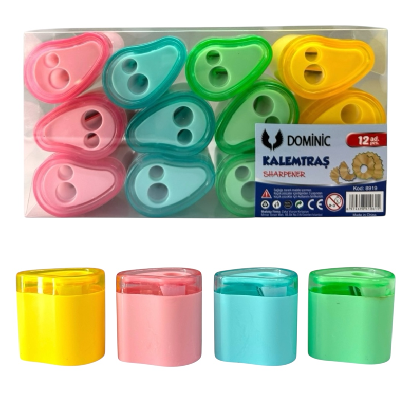 DOMİNİC NO.8919 DAMLA KALEMTIRAŞ 12Lİ PAKET