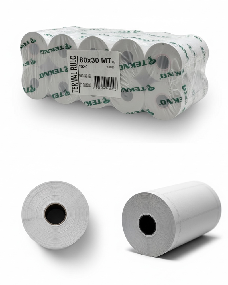 80*30 Metre Termal Rulo 10'Lu Paket 48 Gram (TSE Belgeli)