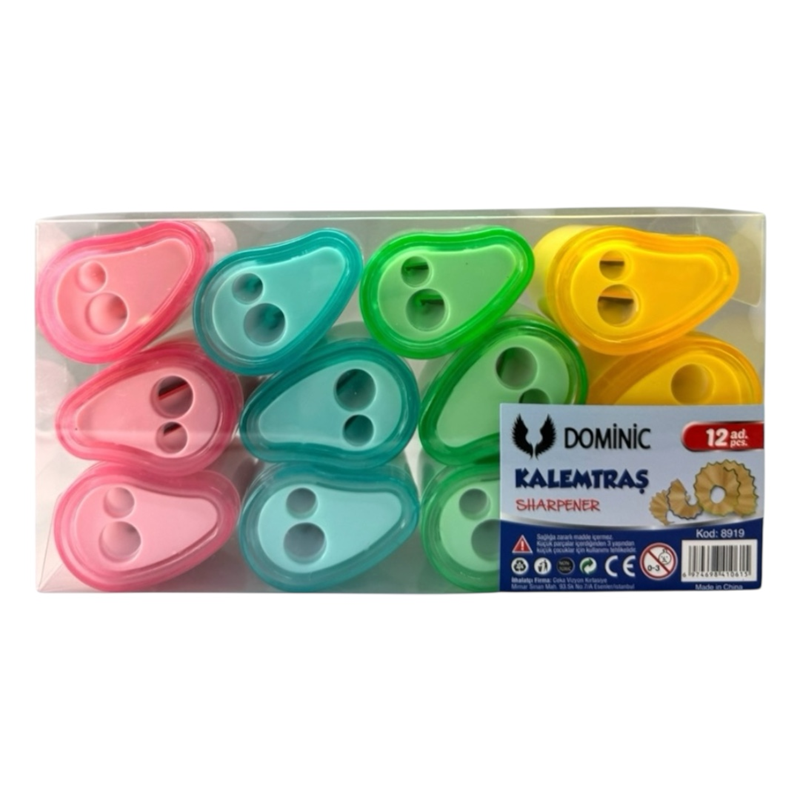 DOMİNİC NO.8919 DAMLA KALEMTIRAŞ 12Lİ PAKET