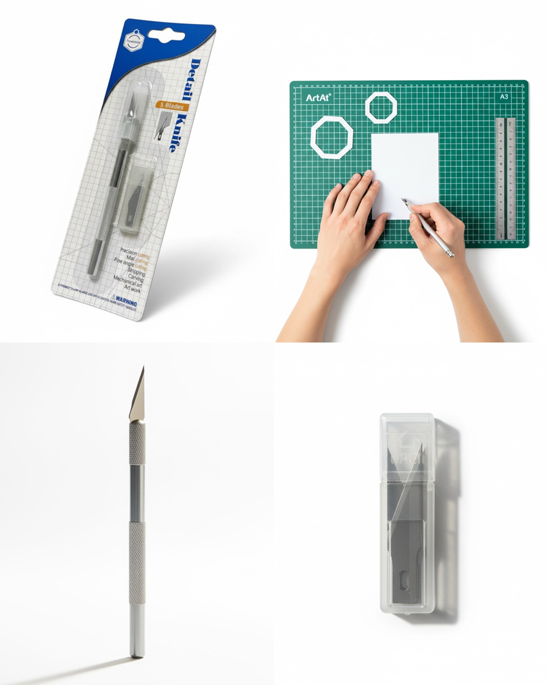 Kretuar Kesim Bıçağı 5'Li Yedekli Set