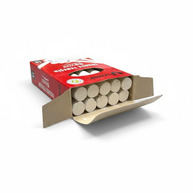 Beyaz Tozsuz Tebeşir 10Lu Set 10Lu Paket (100 Adet)