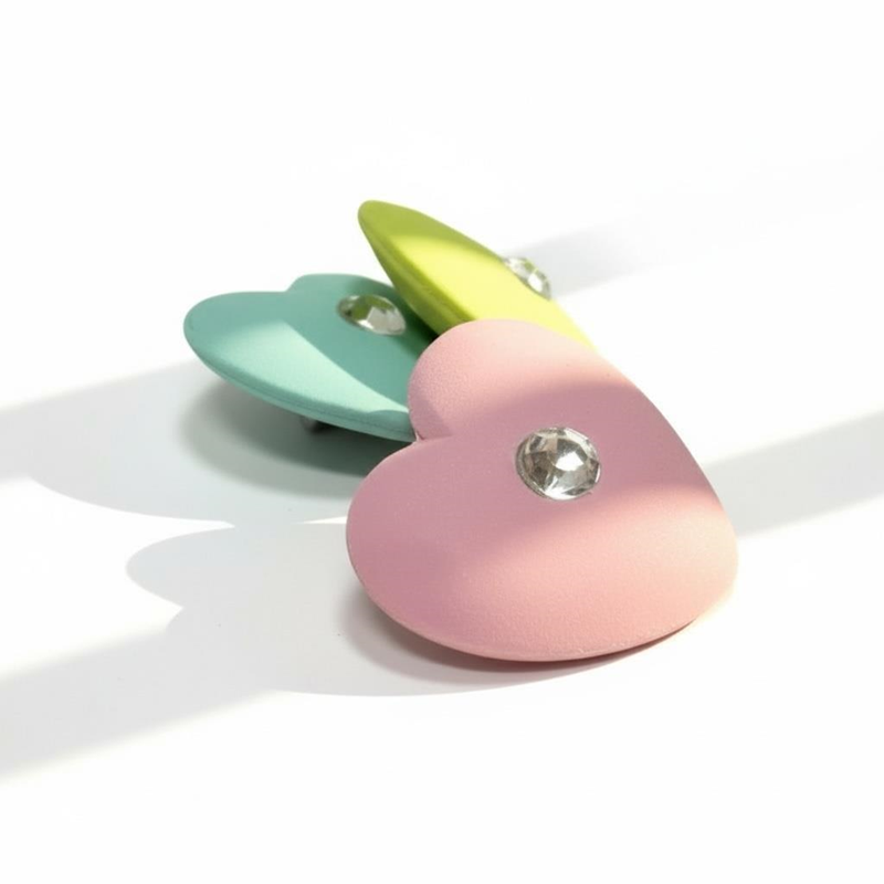 Kalpli Taşlı Pastel Renkler Silgi 18Li Paket