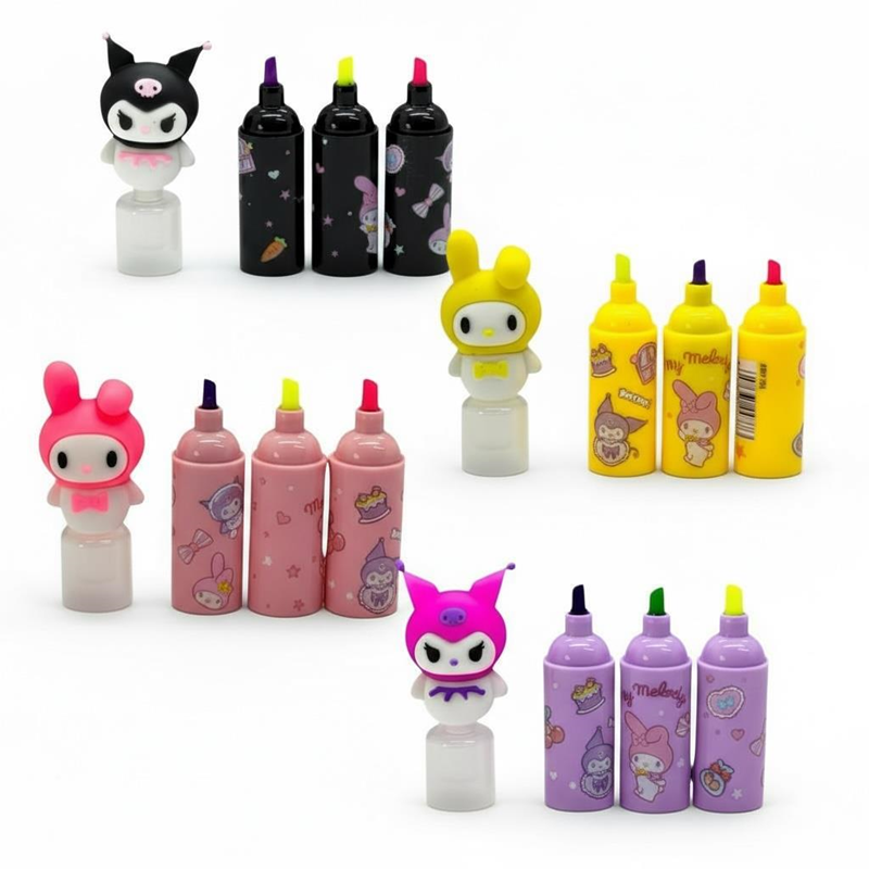 Md-181 Kuromi Figürlü Fosforlu Kalem 36Lı Paket