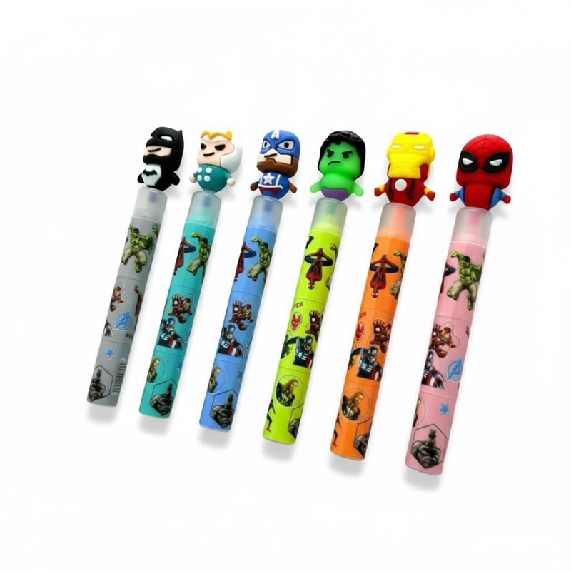 Md-188 Süper Kahramanlar Fosforlu Kalem 36Lı Paket