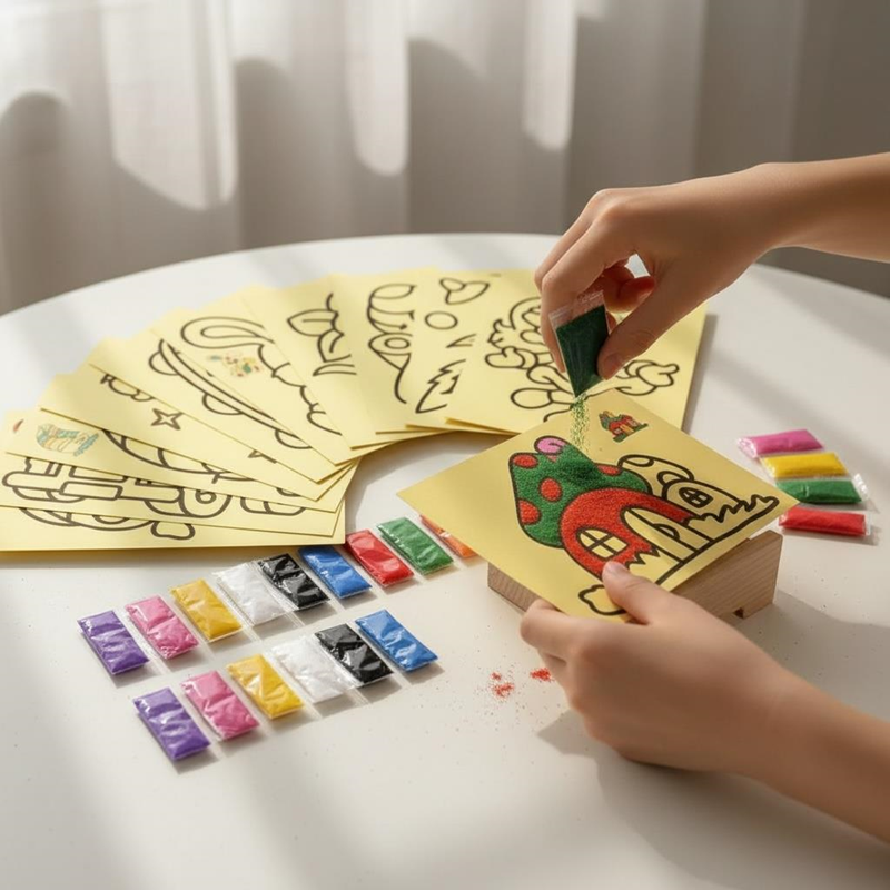 Kum Boyama Çalışma Seti (İthal Ürün)