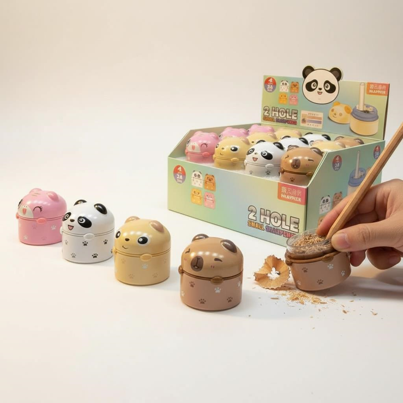 No.6839/A Metal Çift Gözlü Kalemtıraş 24'Lü Paket