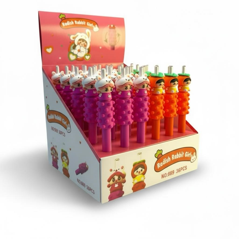 No.869 Turp Tavşan Kız Modeli Gövdesi Masaj Yapan Versatil 0.7 Uçlu 36'Lı Paket No.869 Turp Tavşan Kız Modeli Gövdesi Masaj Yapan Versatil 0.7 Uçlu 36'Lı Paket