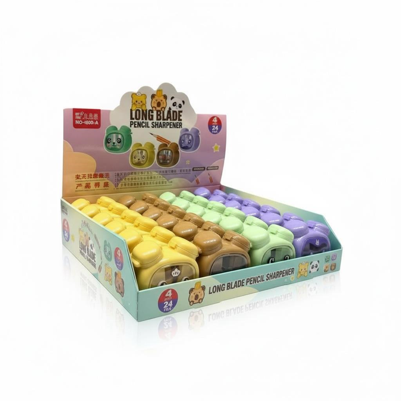 No.5892/A Çift Gözlü Kulak Açılabilir Kalemtıraş 24'Lü Paket