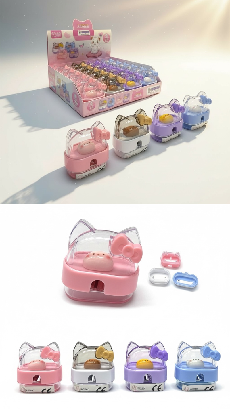 No.58100 Sevimli Kedi Modeli Kalemtıraş 24Lü Paket