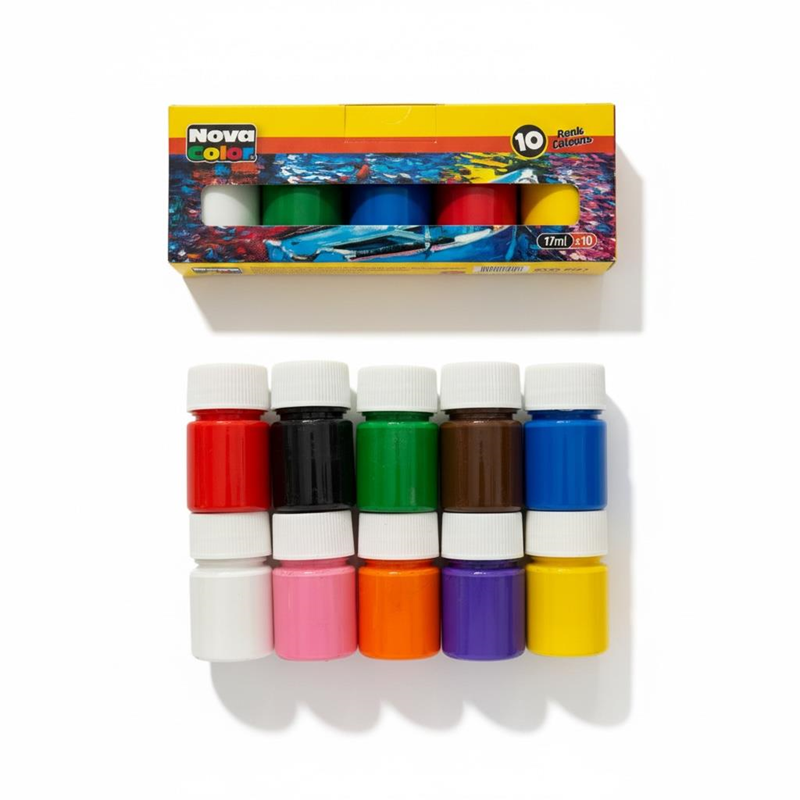 Nova Color 10 Renk Şişe Akrilik Boya 17 Ml Nova Color 10 Renk Şişe Akrilik Boya 17 Ml
