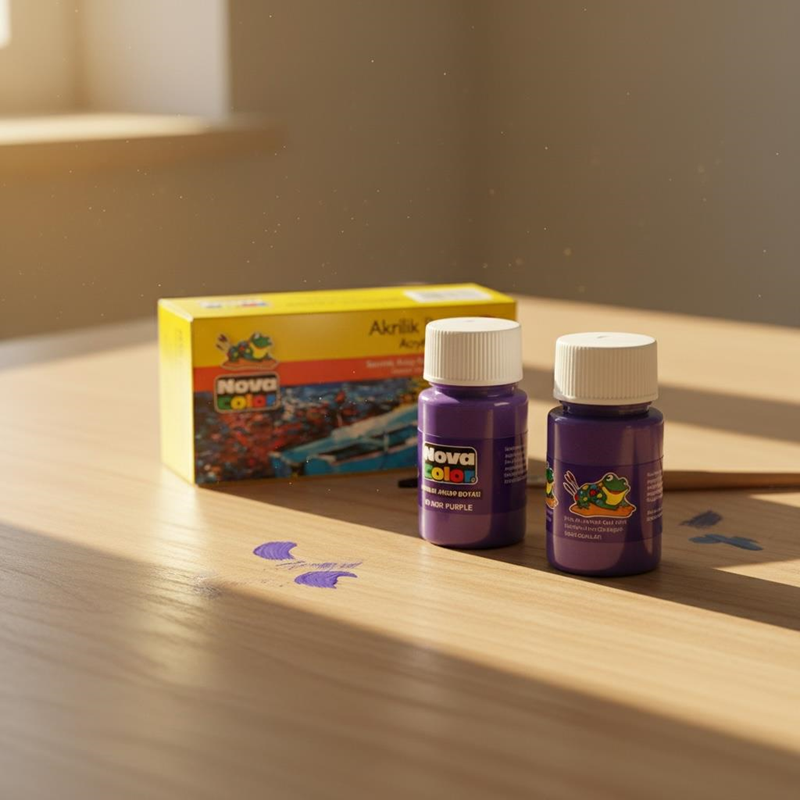 Nova Color Şişe Akrilik Boya Mor Renk 30 Ml 12'Li Paket Nova Color Şişe Akrilik Boya Mor Renk 30 Ml 12'Li Paket