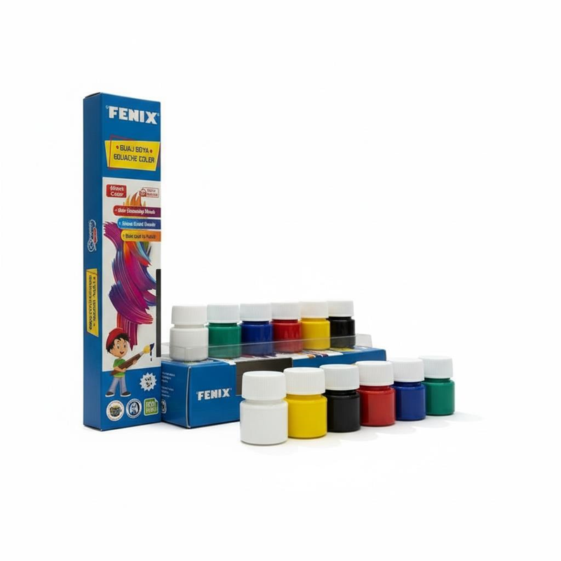 Fenix 6 Renk Şişe Guaj Boya 15 Ml