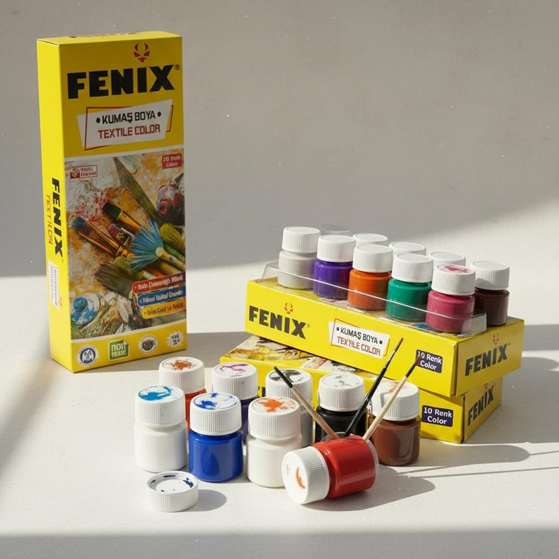 Fenix 10 Renk Şişe Kumaş Boyası 15 Ml
