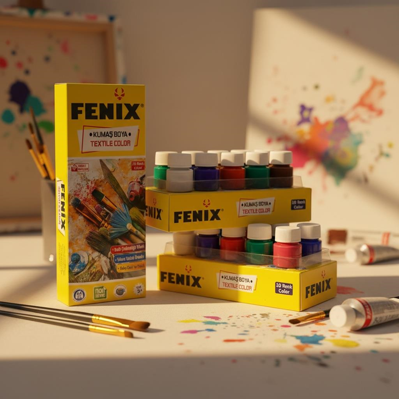 Fenix 10 Renk Şişe Kumaş Boyası 15 Ml