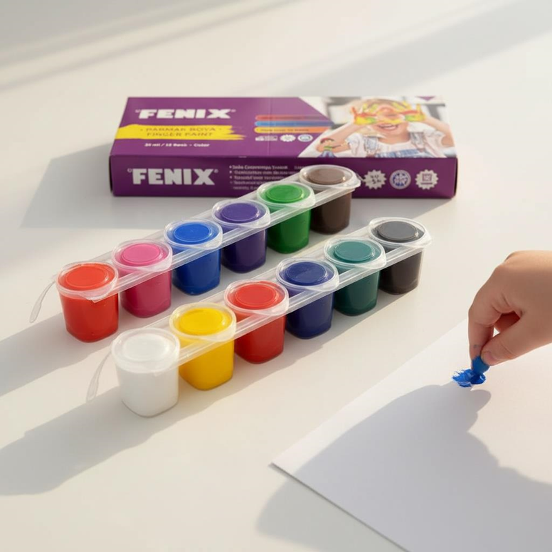 Fenix 12 Renk Şişe Parmak Boyası 25 Ml