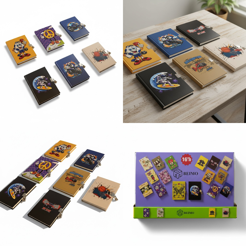 14*20 Cm Erkek Modelleri Kilitli Hatıra Defteri 80 Yaprak 16'Lı Paket